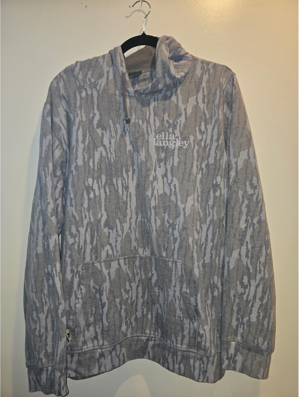 Mossy Oak Large Gray Camouflage Hoodie Sweatshirt